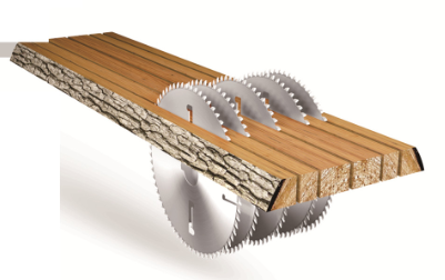 Margin kayu pembersihan melihat memotong jalan